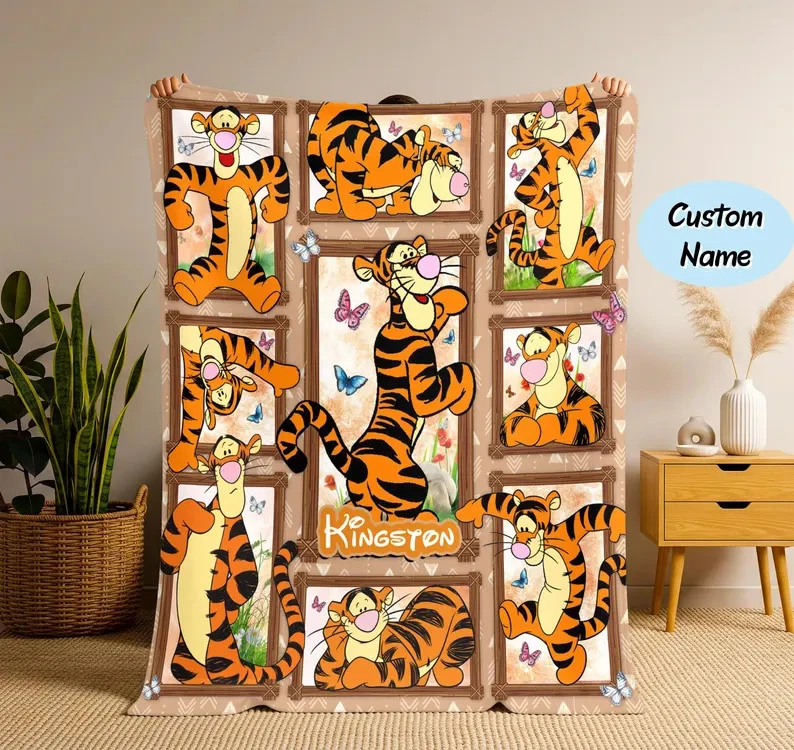 Personalized Tigger Blanket, Winnie The Pooh Tigger Blanket 2026