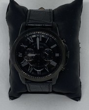 Fossil Grant Chronograph Black Leather 