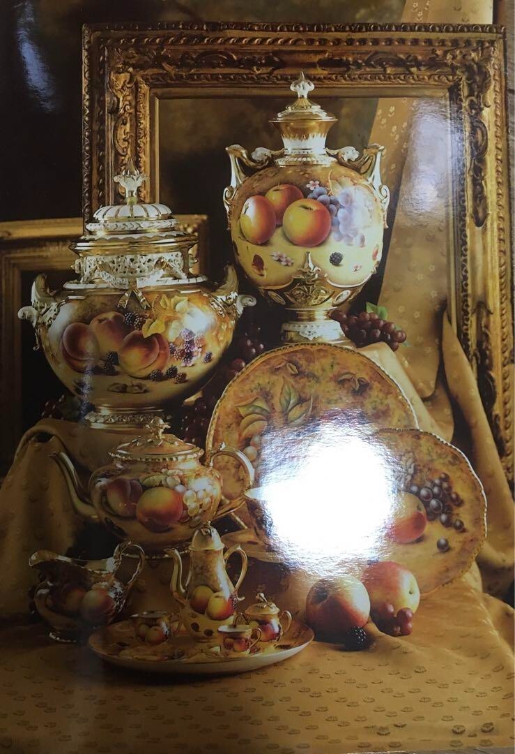 ROYAL WORCESTER Hand-Painted Fruit Design Pot-Shaped Ornament with