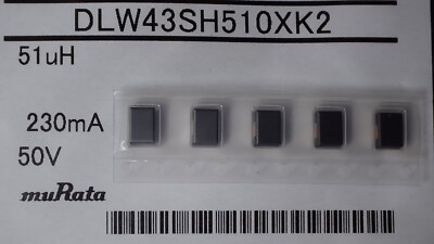 Quantity 5 - Murata DLW43SH510XK2 51uH 230mA 50v Common Mode Choke SMD Chip New