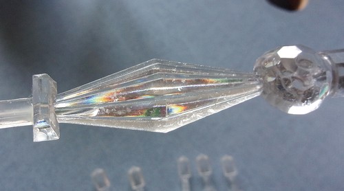 6 Vintage Acrylic Lucite 5” PRISMS Lamp Chandelier Parts - Picture 6 of 7