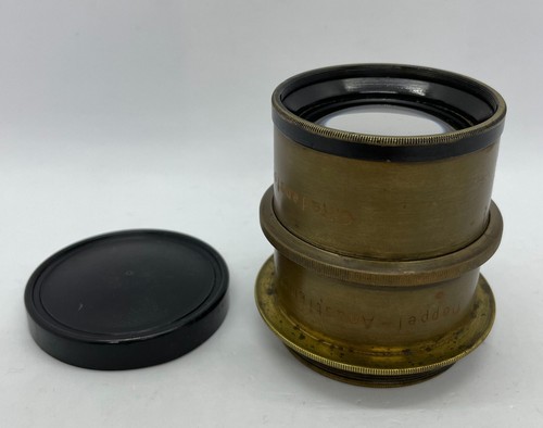 Brass lens Doppel-Anastigmat EURYNAR 6,8/300 G. Rodenstock Munchen wooden camera
