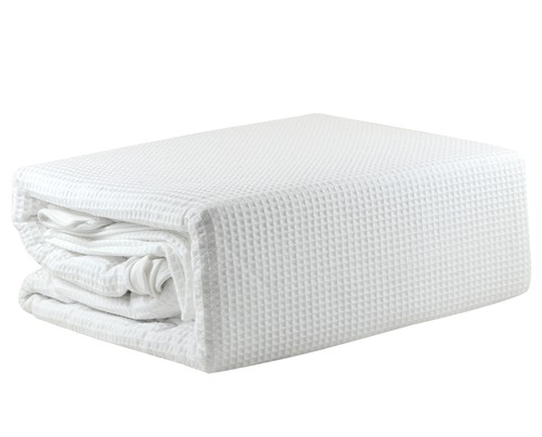 100% Premium Cotton White Waffle Quilt Cover Set - S D Q K SK - Picture 4 of 8