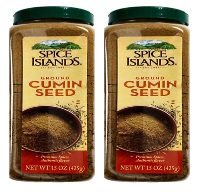 Spice Islands Ground Cumin Seed Herb Premium Authentic Flavor, 15 Ounce 2pk
