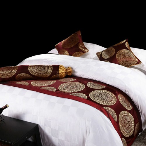Funda de almohada bufanda de corredor de cama funda de almohada hotel dormitorio boda decoración del hogar - Imagen 45 de 54