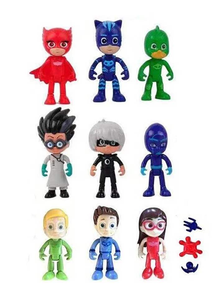 9PCS PJ Masks Cake Topper Decor Action Figures Kids Doll Toy - Bild 4 von 4