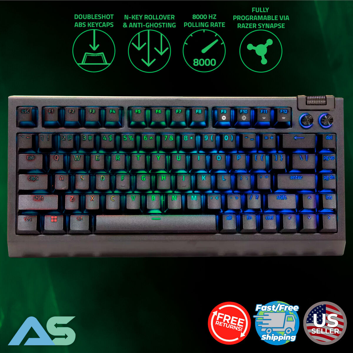 🐍 Razer BlackWidow V4 75% Mechanical Gaming Keyboard 🐍 Razer BlackWidow V4 75% Mechanical Gaming Keyboard
