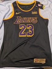 Nike LeBron James 23 Los Angeles Lakers Earned Jersey L 48 Black/Purple