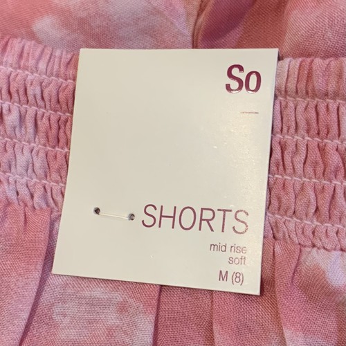So Girls Smocked Waistband Ruffled Shorts Pink New with Tags Medium 8 Tie Dye - Picture 2 of 6