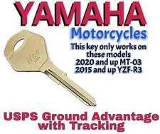 Yamaha Motorcycle Keys YZFR3 YZFR-R3 MT03 MT-03 Key Cut to Code 2501-2750