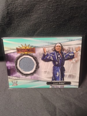 2021 Topps WWE - Mat Relics WrestleMania 35 Aqua #MR-SG Chad Gable /299 (MEM)