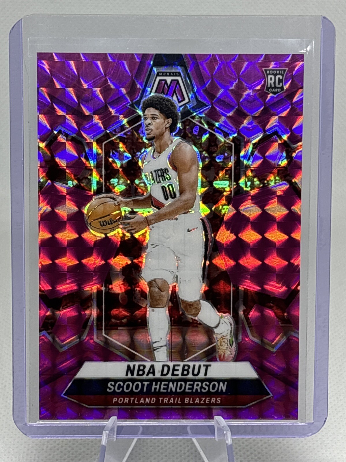 2023-24 Mosaic #255 Scoot Henderson /149 Pink Prizm NBA Debut RC Blazers NM+
