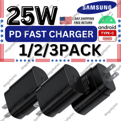 25W Type C USB-C Super Fast Charger Block Power Adapter For Samsung Macbook iPad