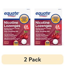  2 Pack Equate Nicotine Lozenge, 4 Mg nicotine , Cherry Flavor, 108 Count USA