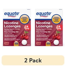 (2 Pack) Equate Nicotine Lozenge, 4 Mg (nicotine), Cherry Flavor, 108 Count USA