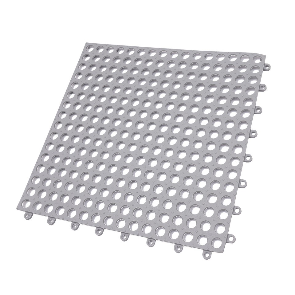 24X Modular Interlocking Cushion Floor Tile Mat Drain Deck Pool Shower