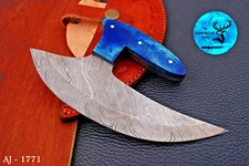CUSTOM HANDMADE FORGED DAMASCUS STEEL ULU KNIFE CHEF KNIFE KITCHEN KNIVES 1771