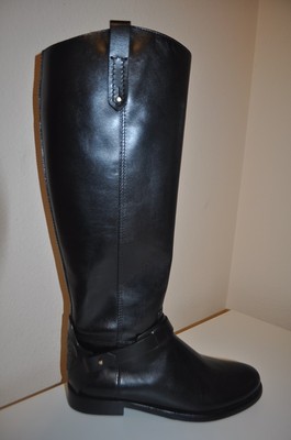 NEW Tory Burch DERBY Black Leather Knee High Tall Riding
