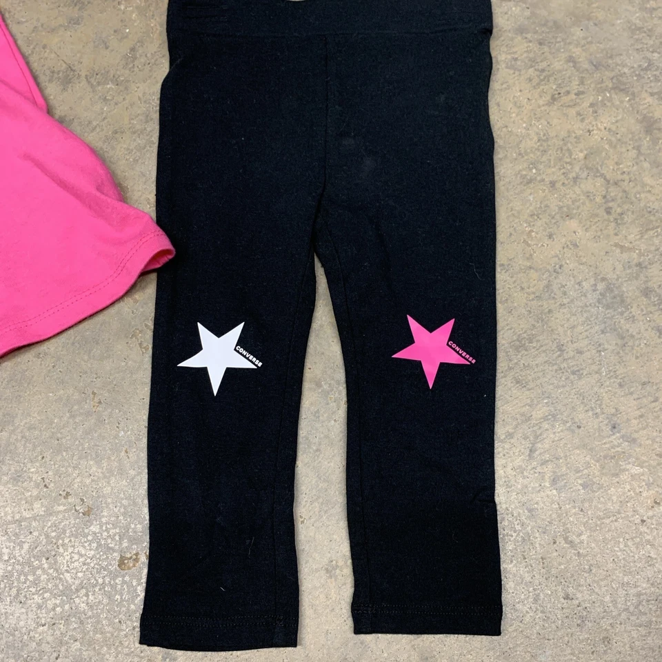 Juego de 2 piezas Converse All Star nuevo con etiquetas talla 24 meses rosa/negro Foto 4 de 4