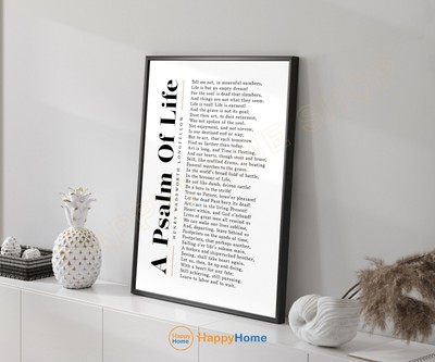 A Psalm Of Life Wall Art Henry Wadsworth Longfellow Poem Prints Art Decor -P823