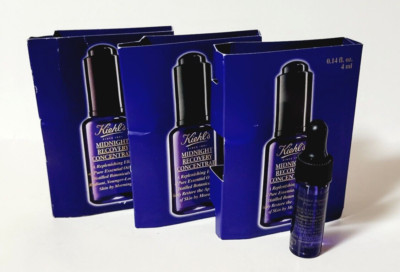 3 x Kiehl's MIDNIGHT RECOVERY CONCENTRATE Pure Essential Oils 0.14