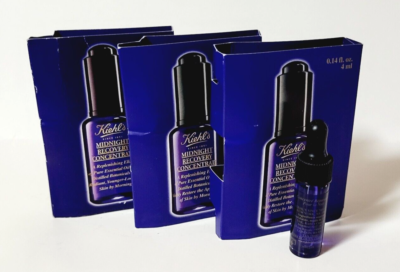 3 x Kiehl's MIDNIGHT RECOVERY CONCENTRATE Pure Essential Oils 0.14