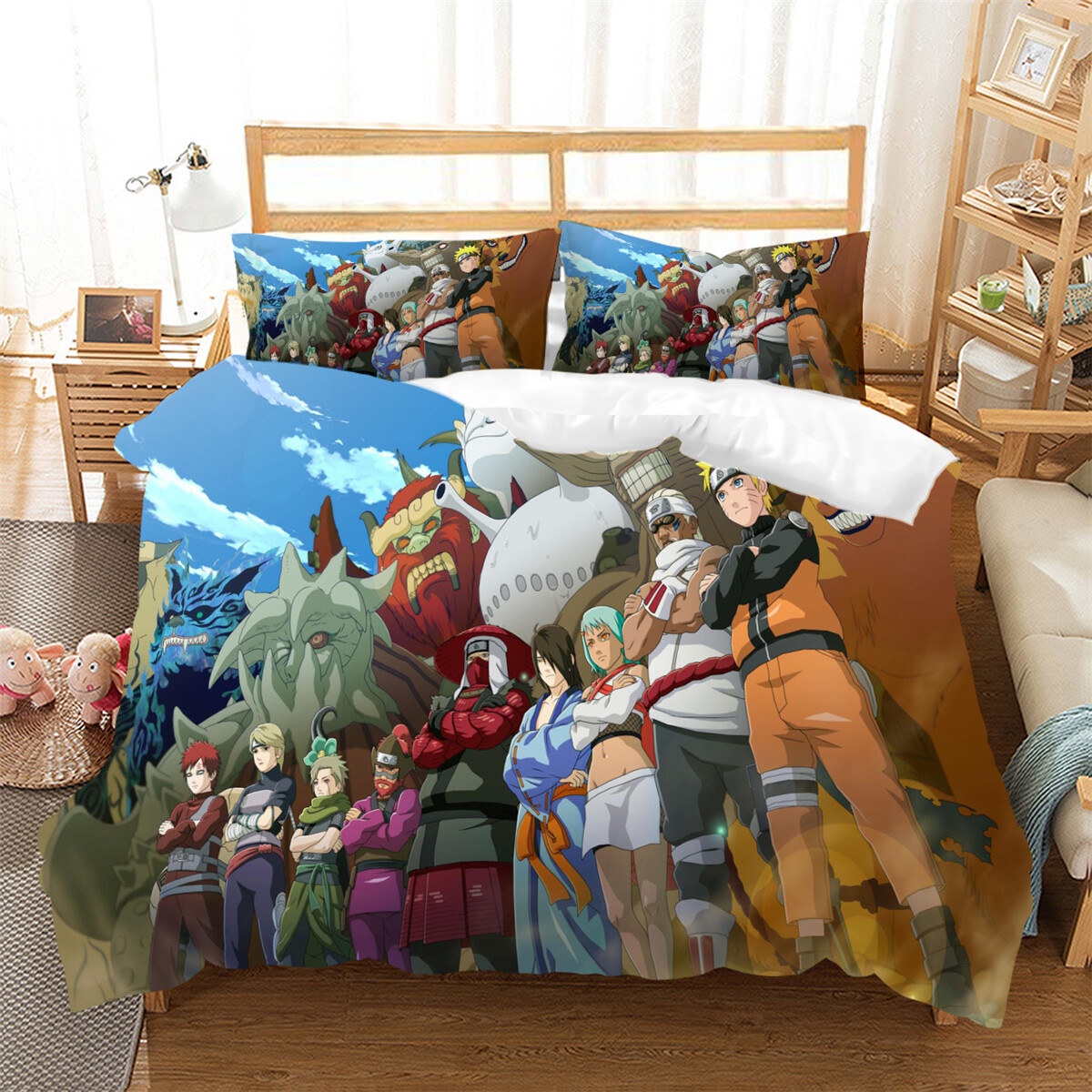 Naruto Duvet Quilt Cover Set Pillowcase 