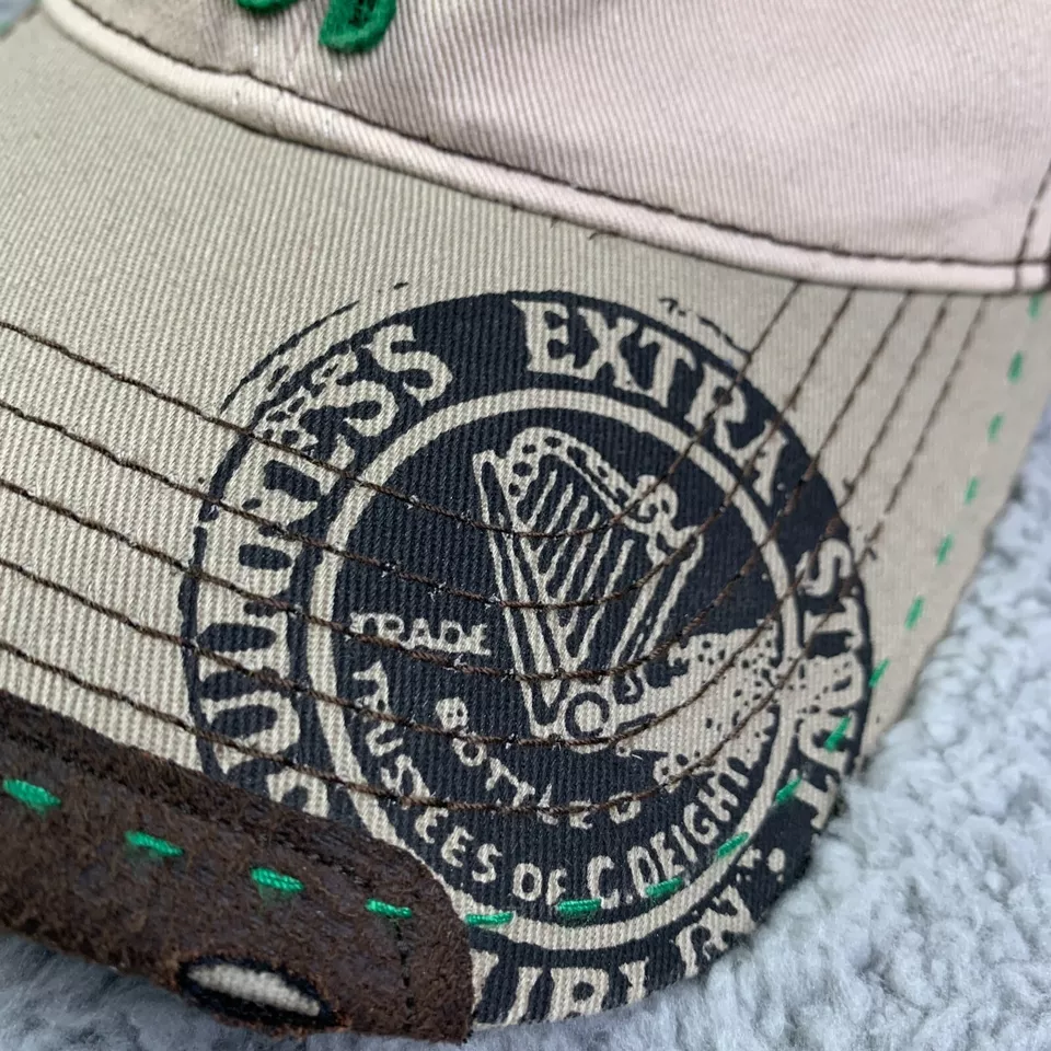 Gorra Guinness para hombre beige marrón a presión malla trasera cerveza irlandesa Foto 3 de 4