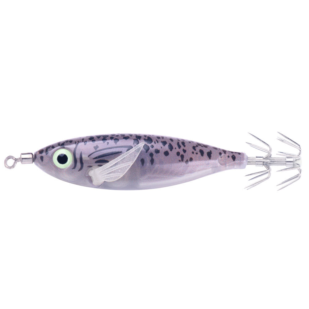 8PCS Glow Squid Jig Shrimp Lures Fishing Bait Hook Octopus 8cm/6g Saltwater Jigs - Image 13
