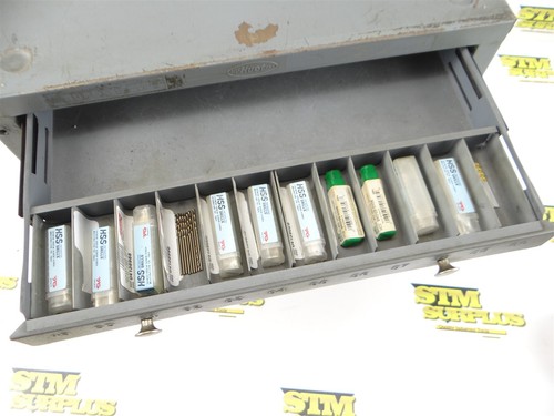 HUOT NUMBER DRILL INDEX CABINET LOADED WITH NEW & USED HSCO TiN COATED DRILLS - Imagen 2 de 24