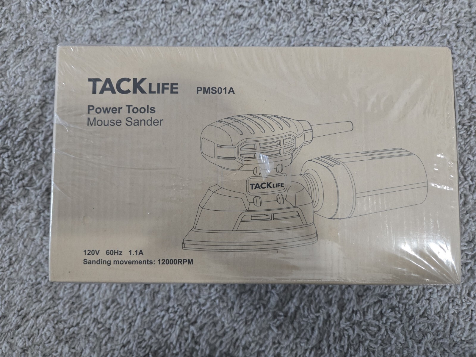 TACKLIFE Classic Mouse Detail Sander NEW SEALED 12,000RPM. MODEL PMS01A
