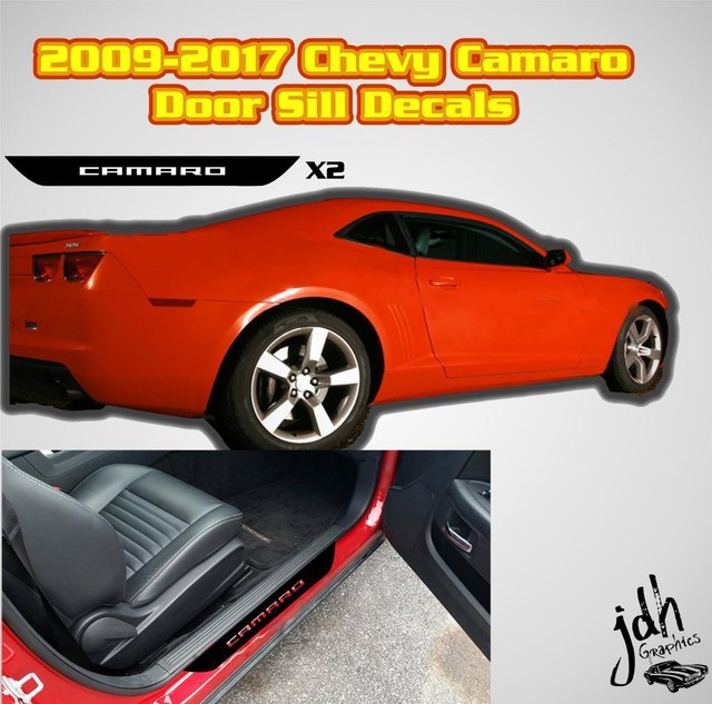 20092017 Cheverolet Camaro Door Sill Decal Graphic Protector Chevy SS Car Kit eBay