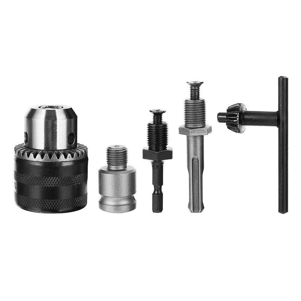 5Pcs Set of 12 Rotary Hammer Drill Chuck Adapter with Adjustable Chuck