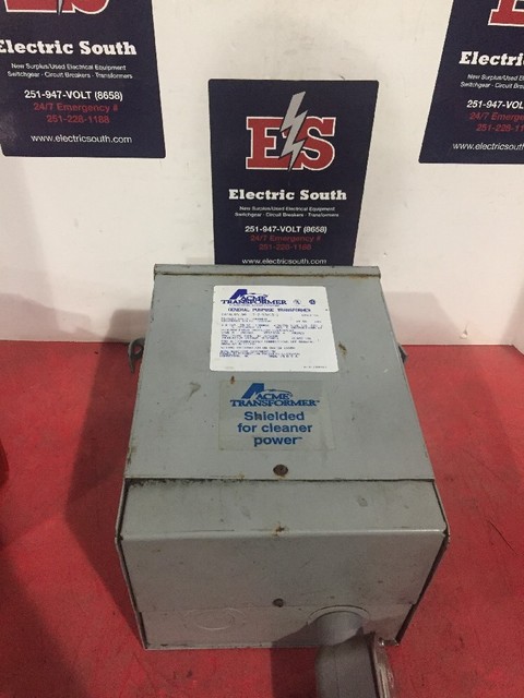 Acme Transformer T-2-53013-S. 3.0 KVA Primary 240 480 Sec 120 240