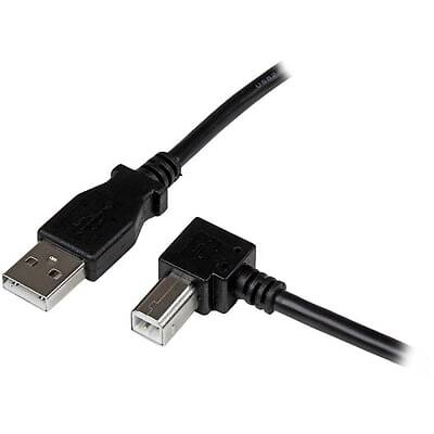1pc STARTECH.COM USBAB2MR 2m USB 2.0 A to Right Angle B Cable Cord - 2 m USB Pr