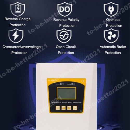 3KW Vertical Helix Wind Turbine Generator 12V/24V/48V Hybrid Controller+Inverter - Picture 13 of 30