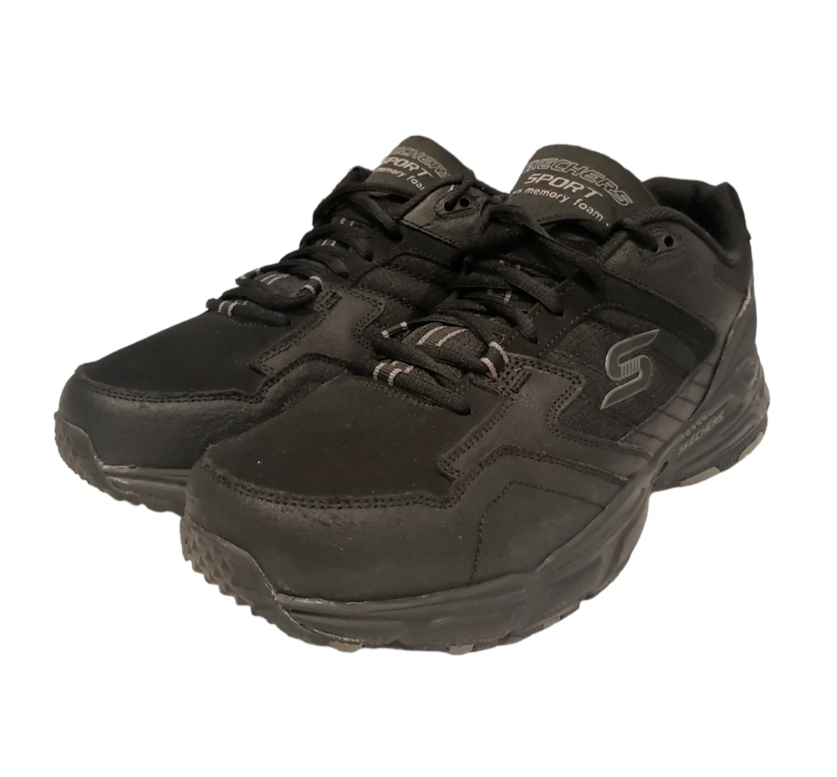 Skechers Men s Stamina Plus 50959 Black Casual Shoes Sneakers Size 12