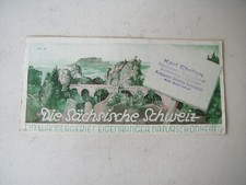 Die s&auml;chs.Schweiz Wandergebiet Natursch&ouml;nheiten Reisef&uuml;hrer + Plan,1958 Prospekt