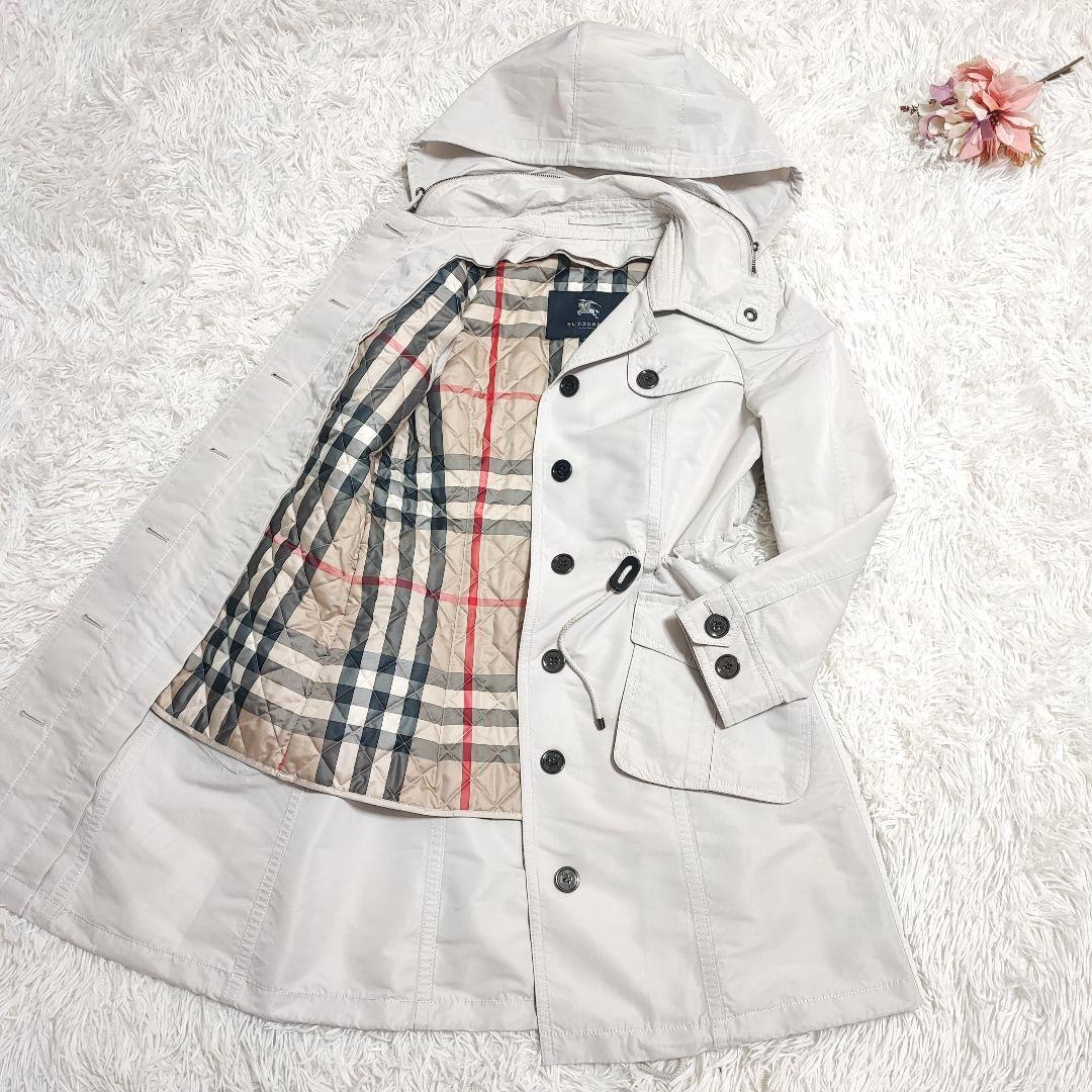 Burberry London Long Coat with Quilted Liner Size 40 Adjustable Waist Unused