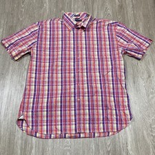 Tommy Hilfiger Shirt XL Formal Plaid Dress-up Work-wear Collared Button Up Tee