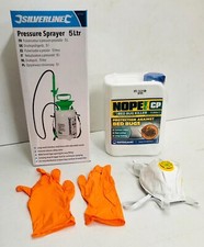NOPE BED BUG KILLER SPRAY TREATMENT & SILVERLINE PRESSURE SPRAYER GLOVES MASK 5L