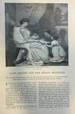 1896 Lady Granby and Her Pencil Drawings