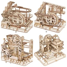 ROKR 4Styles 3D Wooden Puzzle Brain Teaser Toys Mechanical Gears Kit for Adults