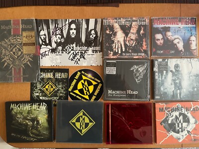 MACHINE HEAD 10 CD s Signiert, Autogramm + Sticker, Bonus