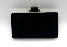 Black Velvet Clutch Bag Evening Bag Party Wedding Purse Solid Handbag