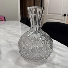 Antique American Brilliant Cut Glass Large Water Carafe, 8" Tall 6” Widest