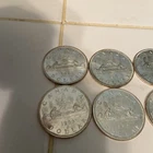 1960 canada silver dollar1961-1962-1963-1965-1966 (6) 80% Silver Dollars As Seen