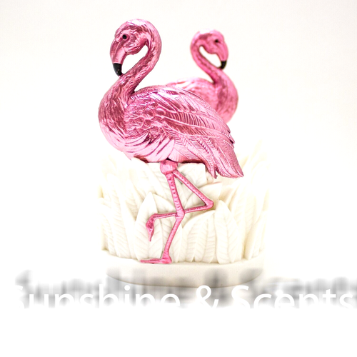 Bath & Body Works PINK GLITTER FLAMINGO Foaming Soap Holder 2022 BRAND NEW - Picture 2 of 9