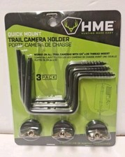 HME Quick Mount Trail Camera Holder - 3 Pack - 1/4" X 20 Thread - New