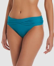 Bleu Rod Beattie Women's Blue Sarong Hipster Bikini Bottom Swimwear Size 12